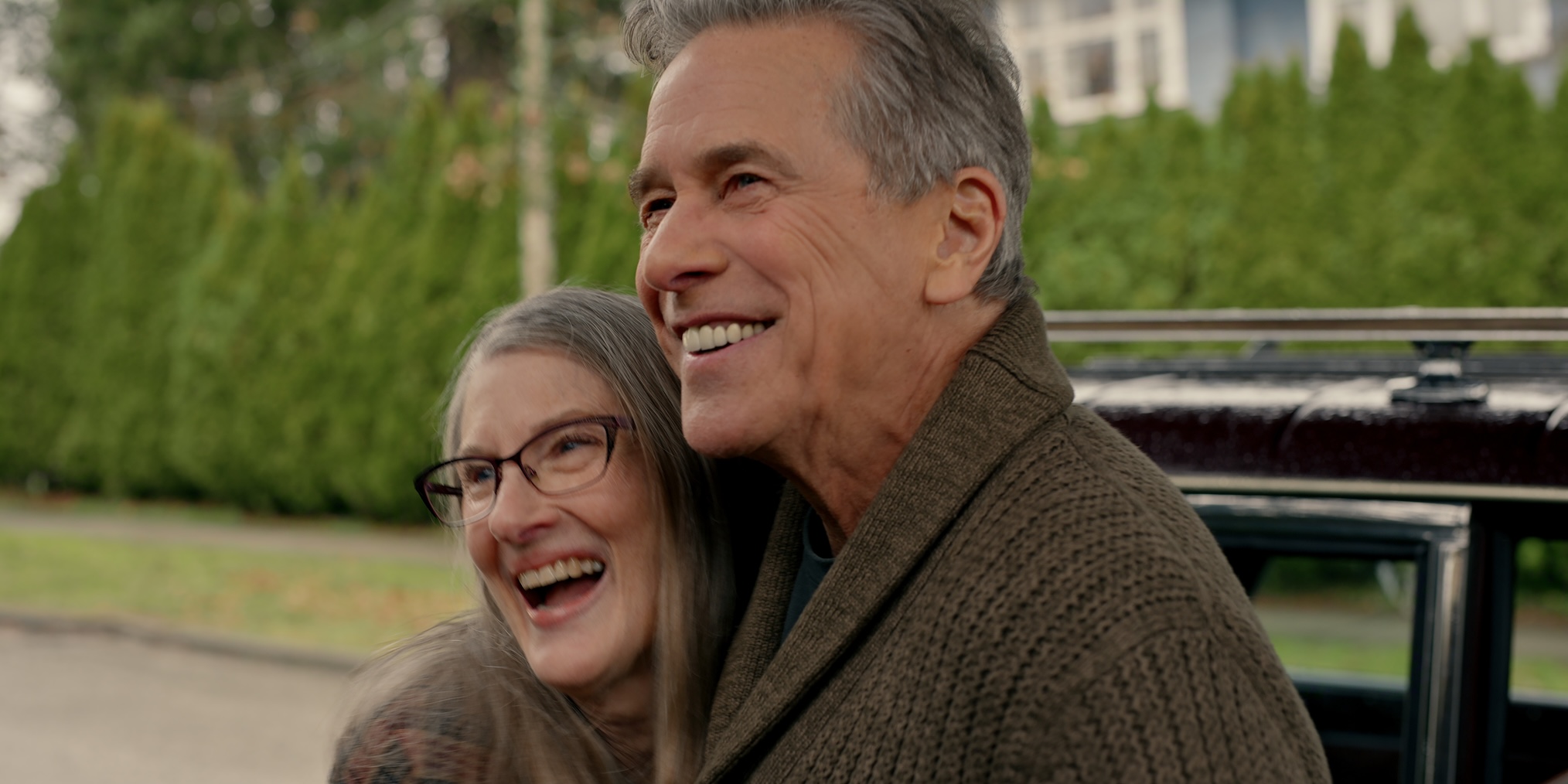 Annette O'Toole as Hope McCrea and Tim Matheson as Dr. Vernon Mullins in 'Virgin River' Season 7