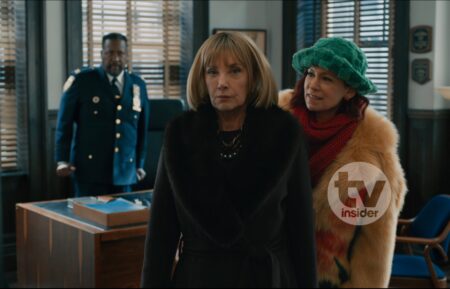 Wendell Pierce, J. Smith-Cameron, and Carrie Preston in 'Elsbeth' Season 3 Episode 14