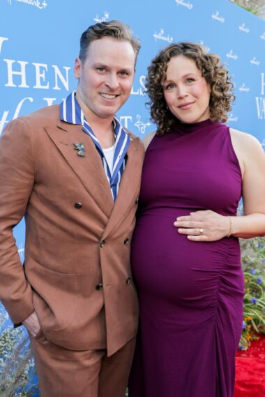 Ben Rosenbaum and Erin Krakow attend When Calls the Heart & Hope Valley: 1874 Celebration at The Sun Rose Hotel in West Hollywood, CA.