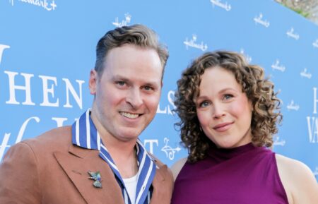 Ben Rosenbaum and Erin Krakow attend When Calls the Heart & Hope Valley: 1874 Celebration at The Sun Rose Hotel in West Hollywood, CA.