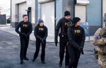 John Boyd as Special Agent Stuart Scola, Juliana Aidén Martinez as Eva Ramos, Zeeko Zaki as Special Agent Omar Adom ‘OA’ Zidan, and Missy Peregrym as Special Agent Maggie Bell — 'FBI' Season 8 Episode 16 