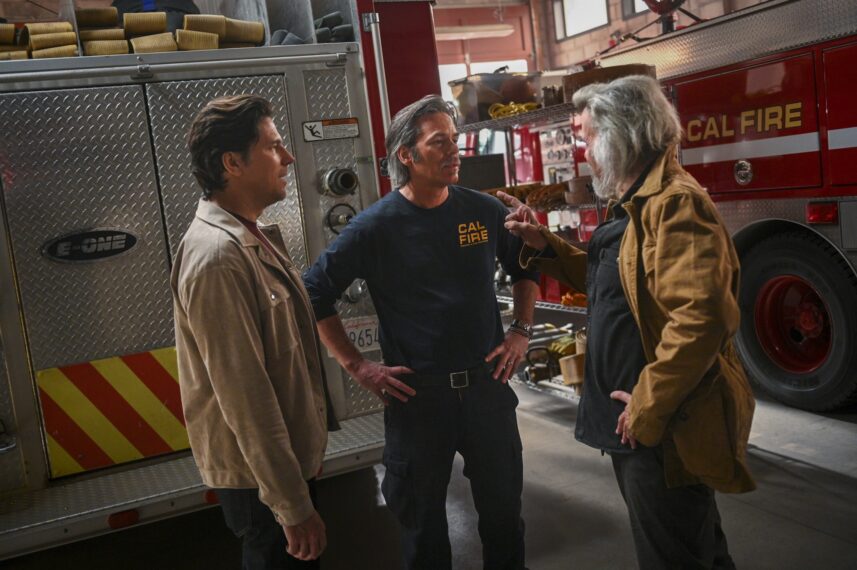 Michael Trucco as Luke Leone, Billy Burke as Vince Leone and Jeff Fahey as Walter Leone — 'Fire Country' Season 1 Episode 20 "At the End of My Rope"