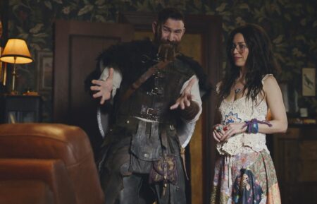 Devan Chandler Long and Sheila Carrasco in 'Ghosts' Season 5