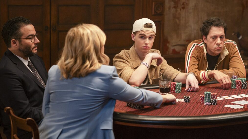 Ennis Esmer, Iain Armitage, and Jonathan Kite in 'Ghosts' Season 5