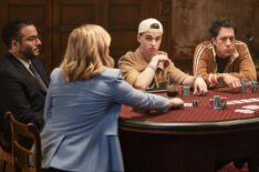 Ennis Esmer, Iain Armitage, and Jonathan Kite in 'Ghosts' Season 5