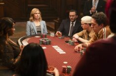 Lanisa Renee Frederick, Rose McIver, Ennis Esmer, Iain Armitage, and Jonathan Kite in 'Ghosts' Season 5