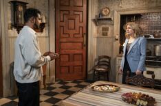 Utkarsh Ambudkar and Rose McIver in 'Ghosts' Season 5