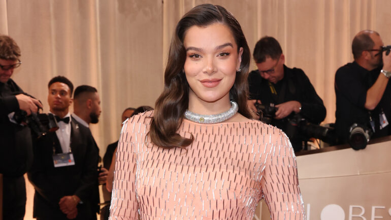 Hailee Steinfeld attends the 83rd Annual Golden Globe Awards at The Beverly Hilton on January 11, 2026 in Beverly Hills, California