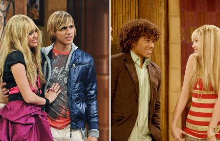 Miley Cyrus with Cody Linley and Corbin Bleu on 'Hannah Montana'