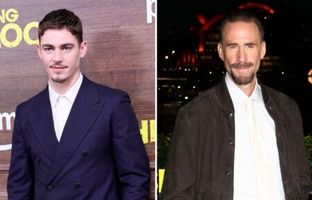 Hero Fiennes Tiffin and Joseph Fiennes at the 'Young Sherlock' premiere