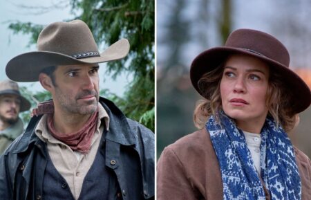 Benjamin Ayres and Bethany Joy Lenz in 'Hope Valley: 1874'