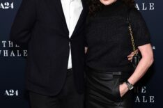 Jack Davenport and Michelle Gomez attend 'The Whale' New York Screening at Alice Tully Hall, Lincoln Center on November 29, 2022 in New York City.