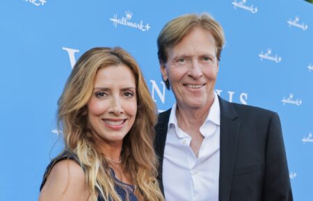 Michelle Wolf and Jack Wagner attend When Calls the Heart & Hope Valley: 1874 Celebration at The Sun Rose Hotel in West Hollywood, CA.