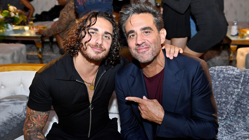 Jake Cannavale and Bobby Cannavale attend the New York premiere of 'The Watcher' on October 12, 2022, in New York City