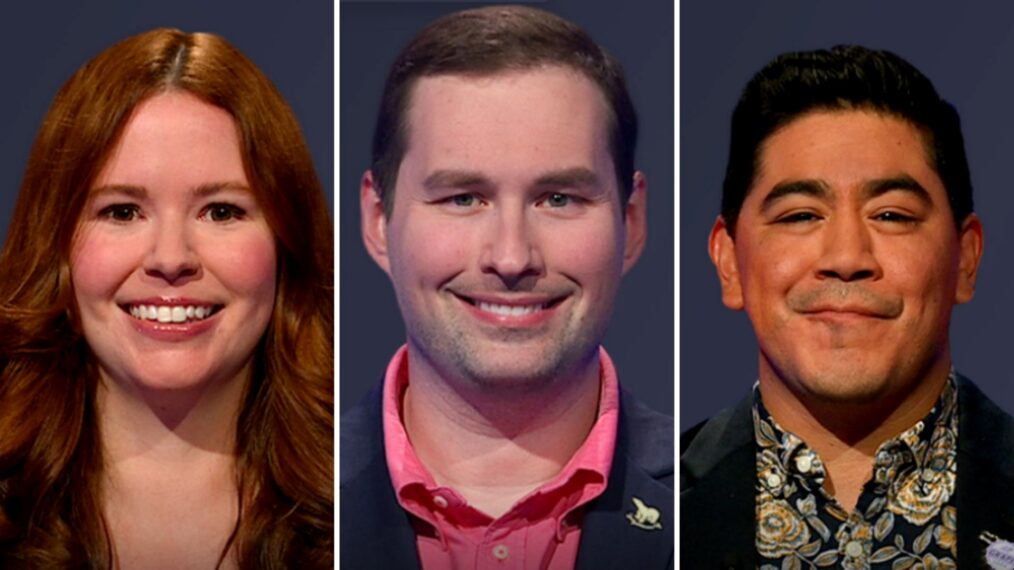 (from left) 'Jeopardy!' contestant Katie Hoppenjans, James Denison, and Jonathan Rosales