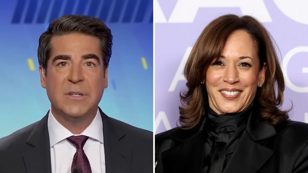 Jesse Watters and Kamala Harris