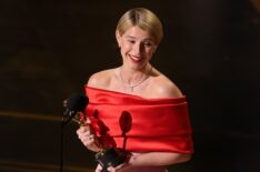 Jessie Buckley accepts the Actress in a Leading Role award for 'Hamnet' onstage during the 98th Oscars at Dolby Theatre on March 15, 2026 in Hollywood, California.