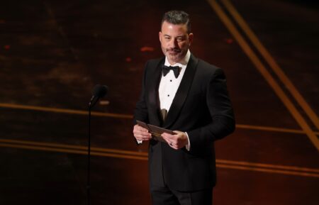 Jimmy Kimmel speaks onstage during the 98th Oscars at Dolby Theatre on March 15, 2026 in Hollywood, California