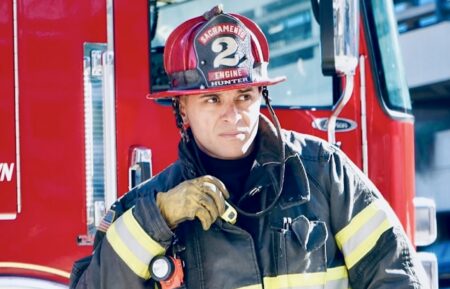 Joe Hunter in firefighting gear