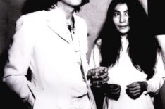 John Lennon and Yoko Ono at Mayfair Gallery, NY, for an exhibit of Yoko's, 1968