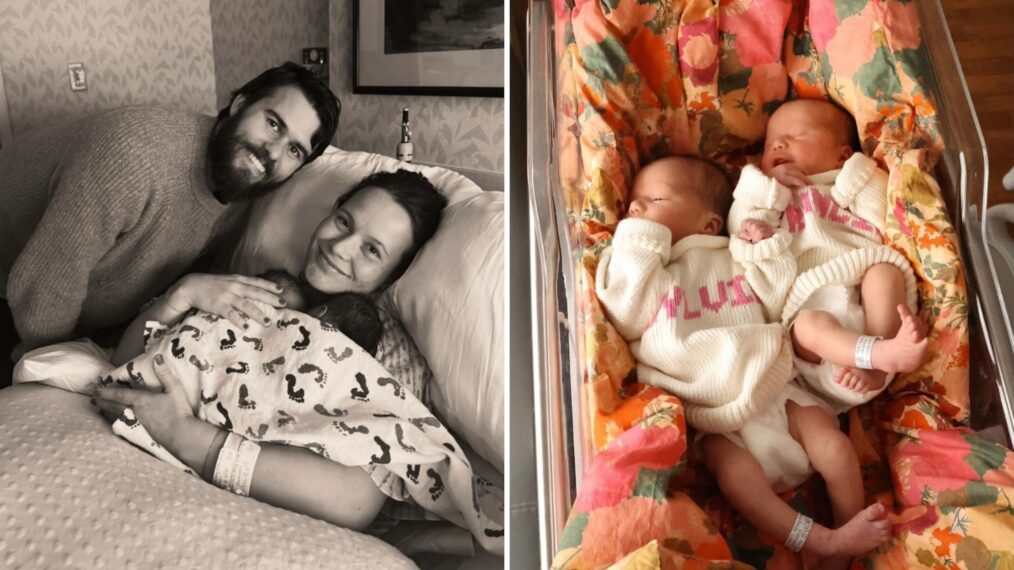 John Luke Robertson and Mary Kate Robertson and twin girls
