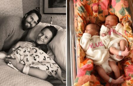 John Luke Robertson and Mary Kate Robertson and twin girls