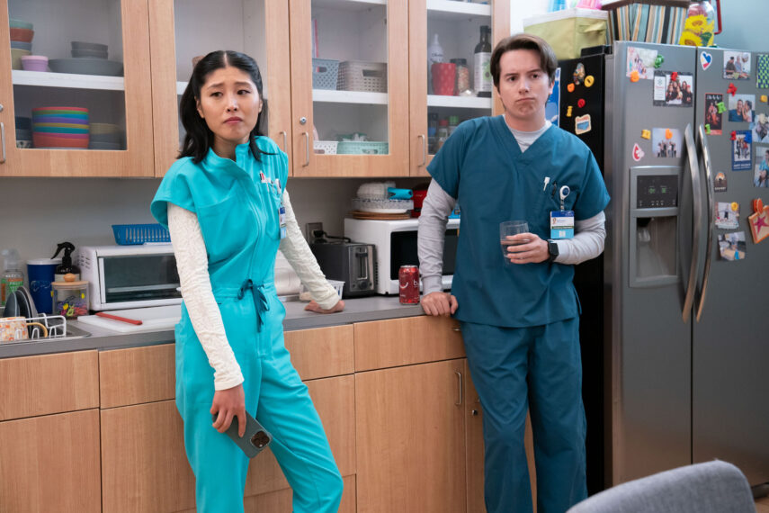 Mekki Leeper as Matt, Kahyun Kim as Serena in 'St Denis Medical' Season 2