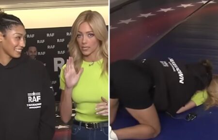 Kennedy Blades demonstrates a suplex on Fox News' Abby Hornacek on 'Fox & Friends' on March 28, 2026, in Tampa, Florida