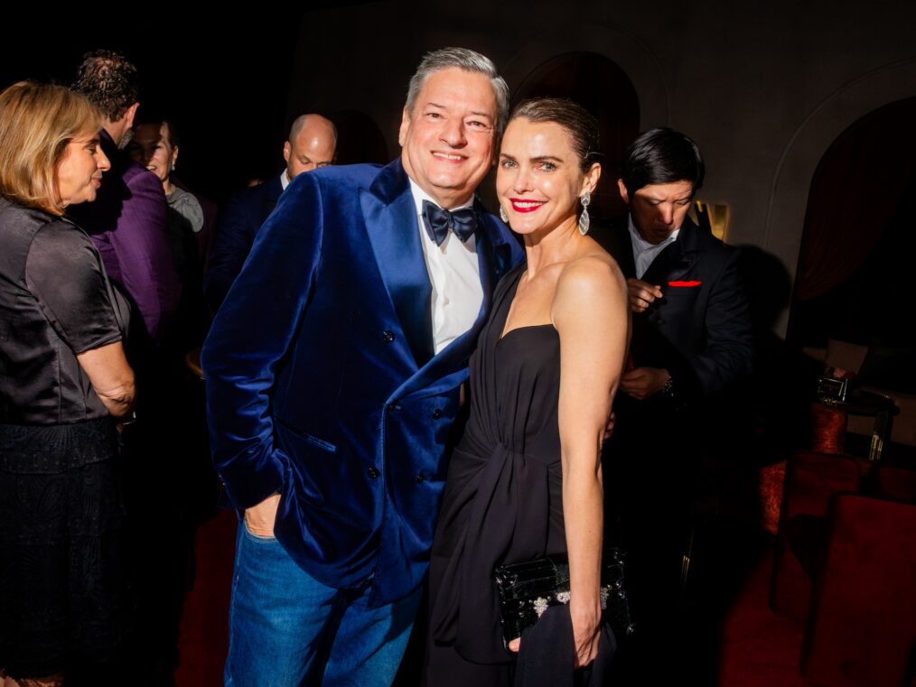 Co-CEO of Netflix Ted Sarandos and Keri Russell attend The Actor Awards