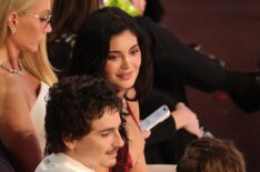 Gwyneth Paltrow, Kylie Jenner, and Timothée Chalamet attend the 98th Oscars at Dolby Theatre on March 15, 2026 in Hollywood, California.