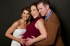 Lori Loughlin, Erin Krakow, and Ben Rosenbaum attend When Calls the Heart & Hope Valley: 1874 Celebration at The Sun Rose Hotel in West Hollywood, CA