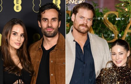 Lucy Watson and James Dunmore (left), Ryan Libbey and Louise Thompson (right)