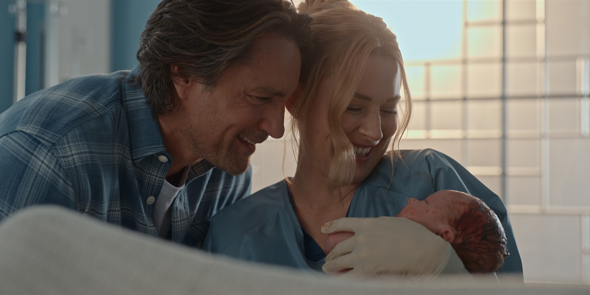 Martin Henderson as Jack Sheridan and Alexandra Breckenridge as Melinda Monroe in 'Virgin River' Season 7