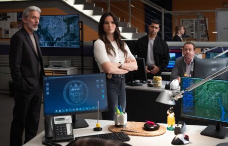 Gary Cole as Special Agent Alden Parker, Katrina Law as Special Agent Jessica Knight, Wilmer Valderrama as Special Agent Nicholas “Nick” Torres and Sean Murray as Special Agent Timothy McGee — 'NCIS' Season 23 Episode 11 