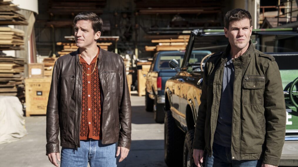 Shea Buckner as NIS Special Agent Dwayne Pride, and Austin Stowell as Leroy Jethro Gibbs — 'NCIS: Origins' Season 2 Episode 11 'Feelin' Alright?'