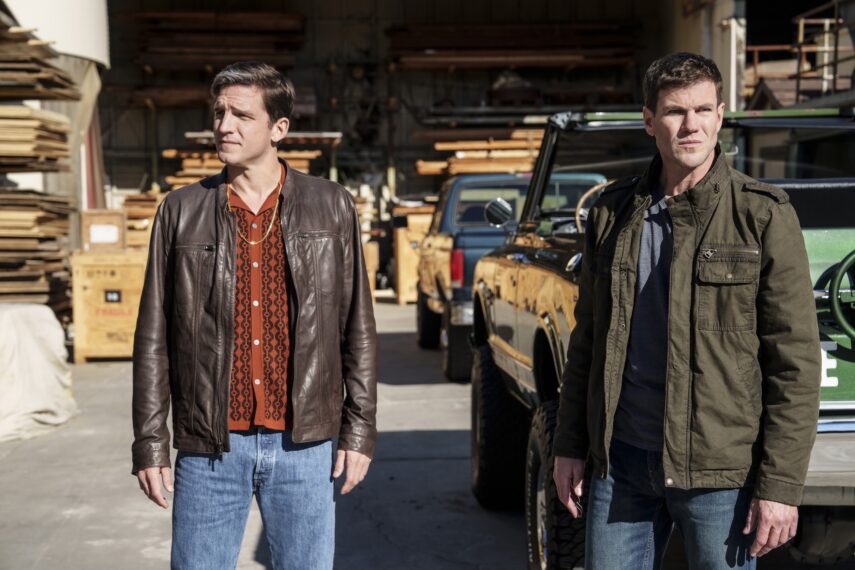 Shea Buckner as NIS Special Agent Dwayne Pride, and Austin Stowell as Leroy Jethro Gibbs — 'NCIS: Origins' Season 2 Episode 11 "Feelin' Alright?"