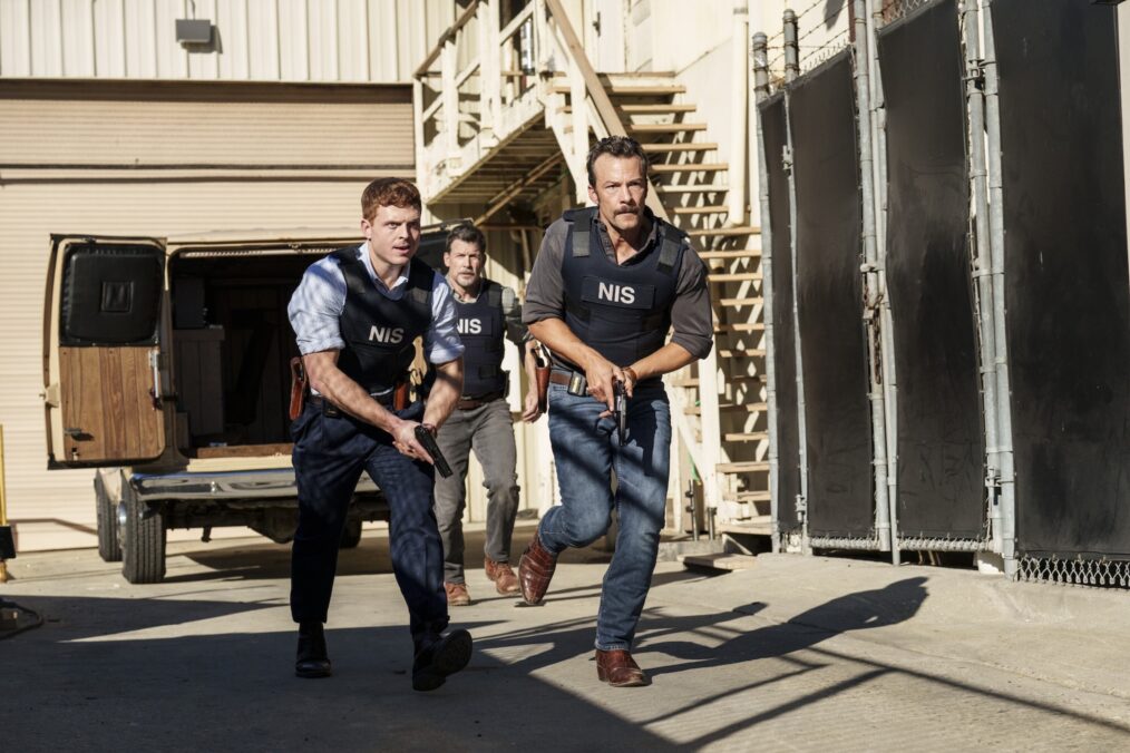 Caleb Foote as Bernard “Randy” Randolf, Mark Deklin as NIS Special Agent Dan McLane, and Kyle Schmid as Mike Franks — 'NCIS: Origins' Season 2 Episode 11 