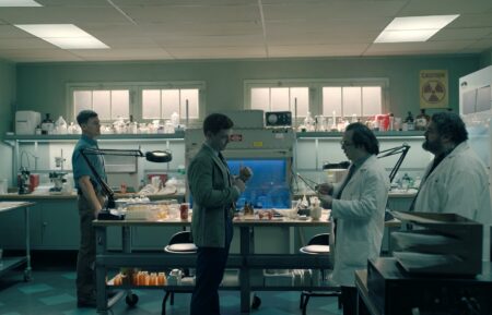 Austin Stowell as Gibbs, Caleb Foote as Randy, Ely Henry as Phil, and Bobby Moynihan as Woody — 'NCIS: Origins' Season 2 Episode 12 