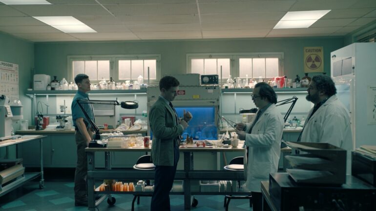 Austin Stowell as Gibbs, Caleb Foote as Randy, Ely Henry as Phil, and Bobby Moynihan as Woody — 'NCIS: Origins' Season 2 Episode 12 