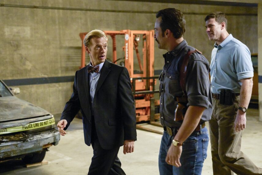 Adam Campbell as Doctor Donald “Ducky” Mallard, Kyle Schmid as Mike Franks, Austin Stowell as Leroy Jethro Gibbs — 'NCIS: Origins' Season 2 Episode 13 "Homeward Bound"