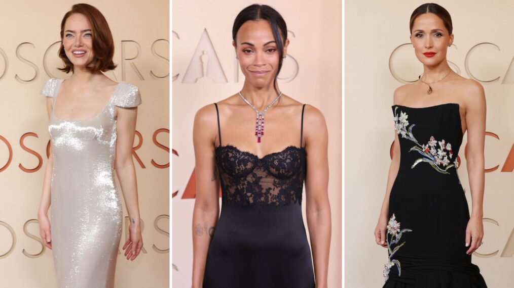 Emma Stone, Zoe Saldana, Rose Byrne at 2026 Oscars
