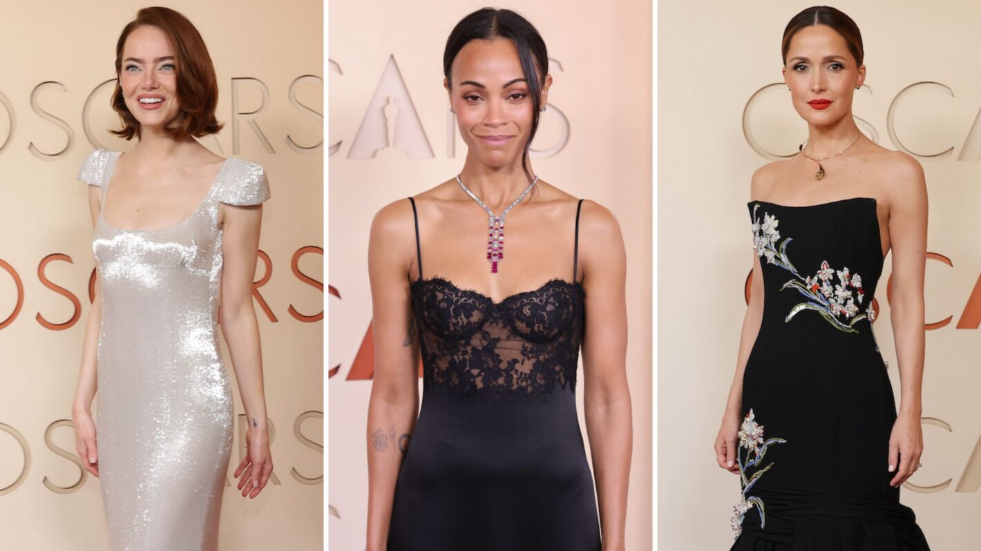 Emma Stone, Zoe Saldana, Rose Byrne at 2026 Oscars