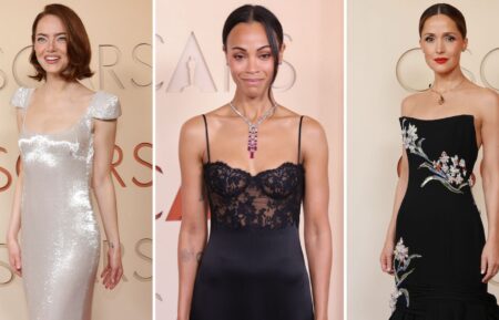 Emma Stone, Zoe Saldana, Rose Byrne at 2026 Oscars