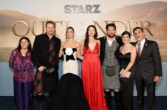 Diana Gabaldon, Sam Heughan, Sophie Skelton, Caitriona Balfe, Richard Rankin, Maril Davis and Matthew B. Roberts at the 'Outlander' final season premiere
