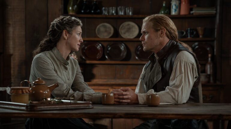 Caitriona Balfe and Sam Heughan in 'Outlander' Season 8