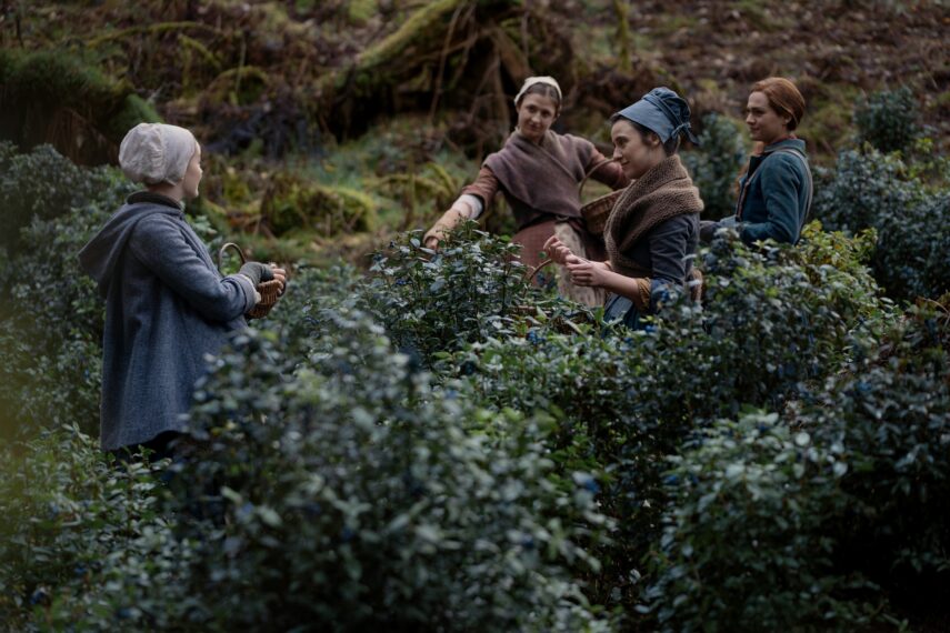 Izzy Meikle-Small, Caitlin O'Ryan, Joanne Thomson, and Sophie Skelton in 'Outlander' Season 8
