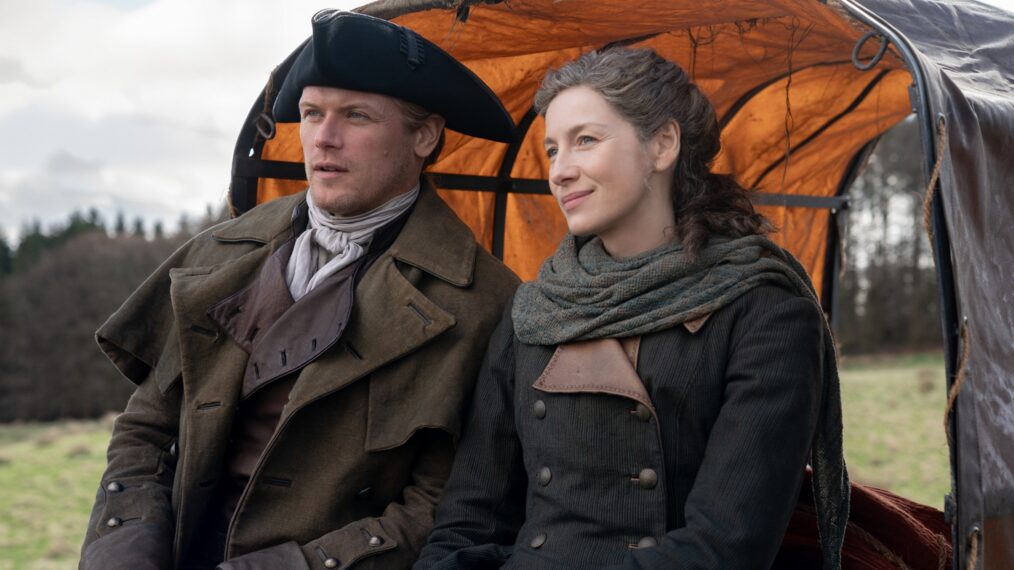 Sam Heughan and Caitriona Balfe in 'Outlander' Season 8 premiere
