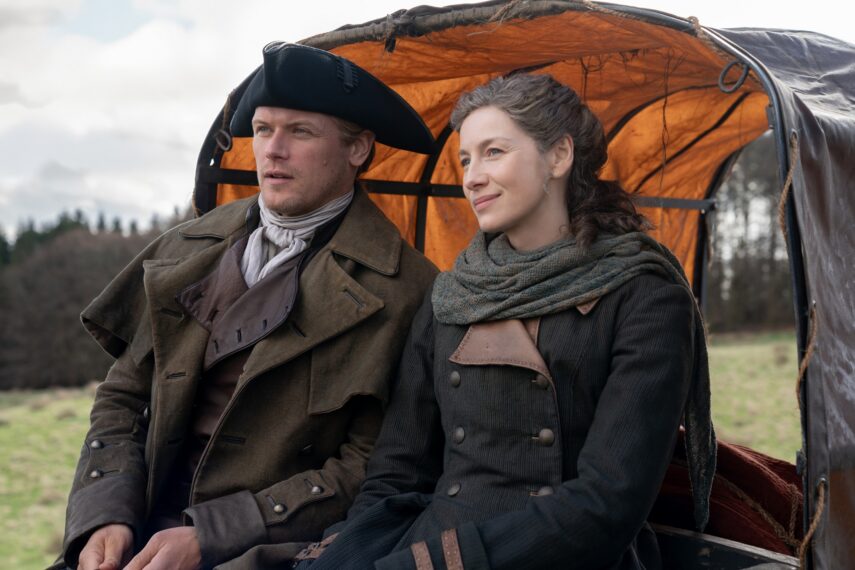 Sam Heughan and Caitriona Balfe in 'Outlander' Season 8 premiere 