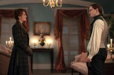 Sophie Skelton and Charles Vandervaart in 'Outlander' Season 8