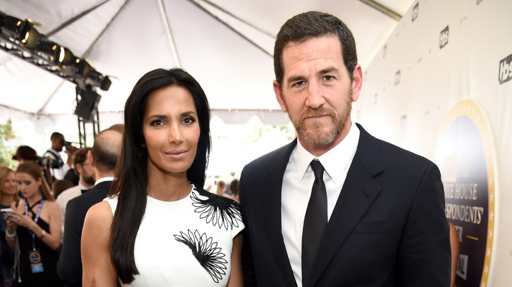 Padma Lakshmi (L) and Adam Dell attends Full Frontal With Samantha Bee's Not The White House Correspondents' Dinner